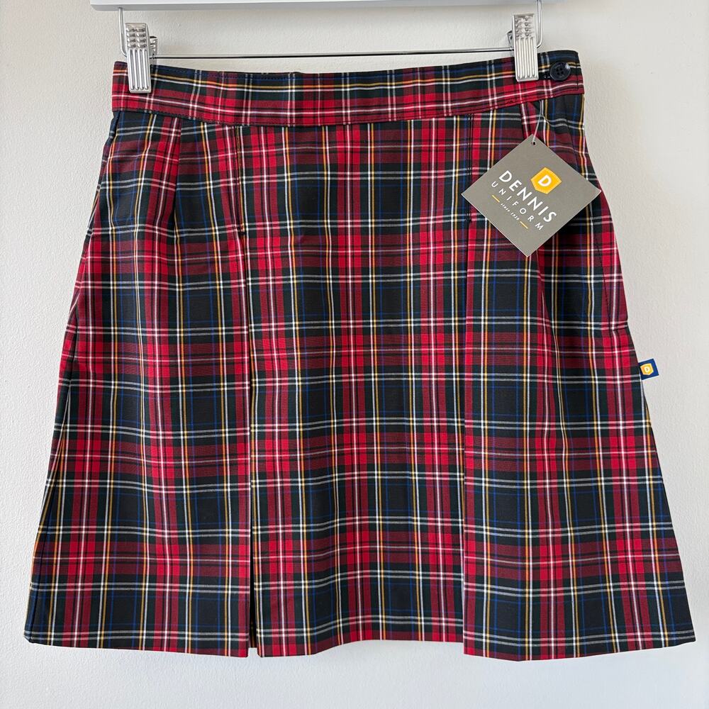 NWT Dennis Womens Plaid Mini Skirt XS Dark Academia Preppy Old Money Y2K